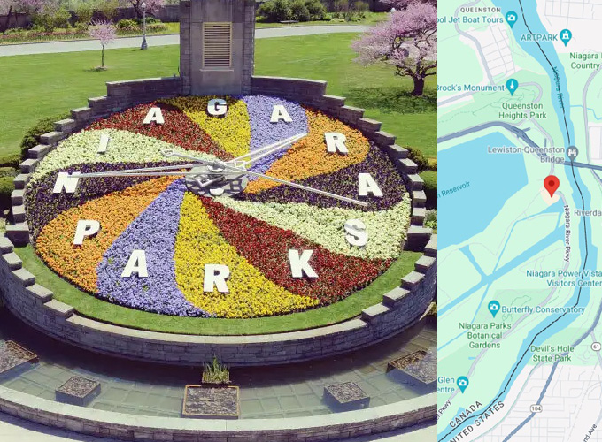 Floral Clock garden in Niagara Falls